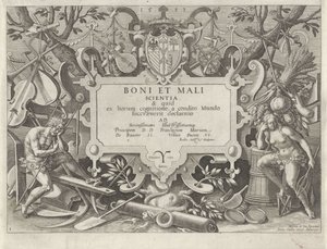 Ornamental Frame with Adam and Eve by Johann Sadeler (I)