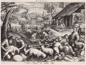 Summer - Aestas (The Four Seasons) by Johann Sadeler I