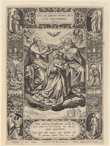 The Coronation of the Virgin by Johann Sadeler I
