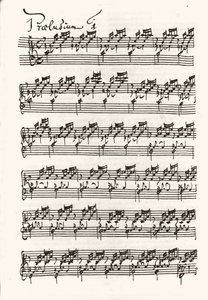 Page of a sheet music for Johann Sebastian Bach by Johann Sebastian Bach