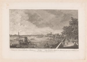 View of Somerset Gardens on the Westminster Bridge in London by Johann Sebastian Muller