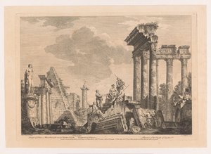 Five Men Reasoning by Ancient Ruins