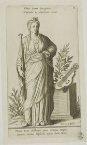 Erato, Muse of Lyric Poetry, plate 11 from Parnassus Biceps