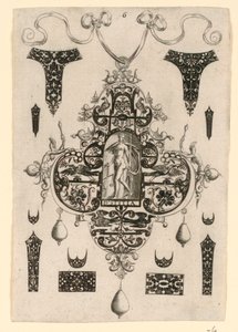 Plate 6, from a Series of Eight Pendant Designs with the Cardinal Virtues by Johann Theodor de Bry
