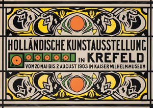 Poster advertising the Dutch Art Exhibition in Krefeld