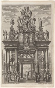 Frontispiece with Triumphal Arch with Christ and the Apostles by Johann Ulrich Kraus
