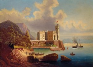 View of Miramare Castle and Trieste