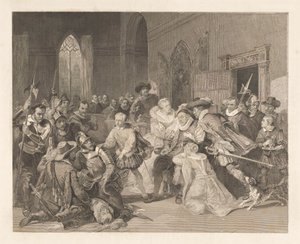Assassination Attempt on Prince William I by Jean de Jauregui, March 18, 1852 by Johann Wilhelm Kaiser (I)