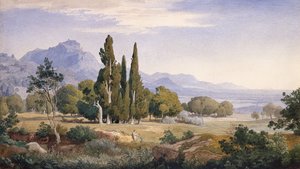 An Arcadian Landscape by Johann Wilhelm Schirmer