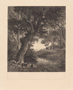 Hunters Leaving a Forest by Johann Wilhelm Schirmer