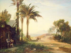 The Departure of the Man to Jericho (Morning) by Johann Wilhelm Schirmer