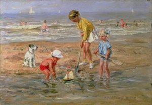 Children Playing at the Seaside by Johann Zoetelief Tromp