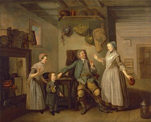 David Garrick and Mary Bradshaw in The Farmers Return by David Garrick, c.1762 by Johan Joseph Zoffany