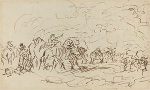 Sandstorm in the Desert Overtaking a Caravan by Johann Zoffany