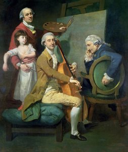 Self Portrait with His Daughter, Maria Theresa (?) and Possibly Giacobbe and James Cervetto (?)