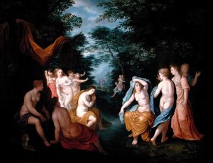 Diana and Acteon by Johann or Hans (attr.to) Konig