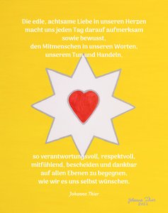 The Joy-Bringing Heart Love Star - Version 1 by Johanna Thier