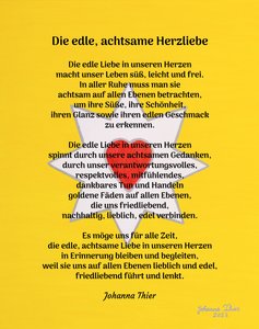 Die edle, achtsame Herzliebe - Version 1 by Johanna Thier