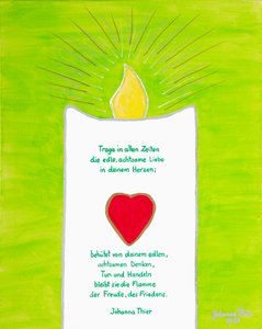 Peace-Bringing Candle by Johanna Thier