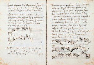 Page from a musical theory book by Johannes Tinctoris by Johannes (c.1435 1511) Tinctoris