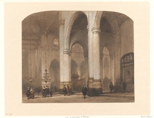 View in the St. Lawrence Church in Rotterdam by Johannes Bosboom