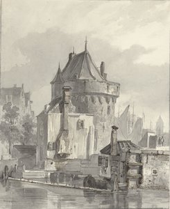 View of the Hoofdtoren in Hoorn