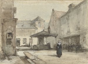 Small Town Square by Johannes Bosboom