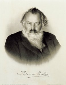 Engraved Portrait of Johannes Brahms