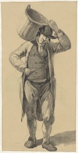 Standing Man with a Basket on the Shoulder