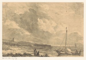 Sailboat Docking by Johannes Christiaan Schotel