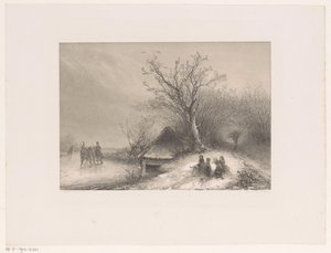 Winter Scene with Sleigh on the Ice