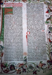 A Page from the Gutenberg Bible by Johannes Gutenberg
