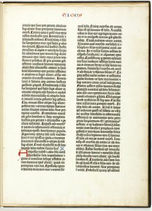 Gutenberg Bible Leaf