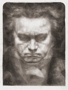 Ludwig van Beethoven, portrait by Johannes Hendricus Fekkes