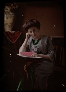 Woman Behind Reading Table