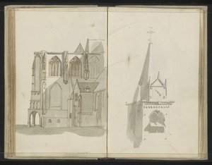 Old Church in Delft by Johannes Huibert Prins