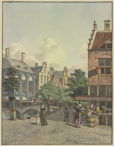 Stone Bridge, Shop on the Right by Johannes Huibert Prins