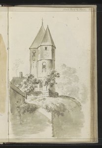 Towers of the Noorderpoort in Hoorn by Johannes Huibert Prins