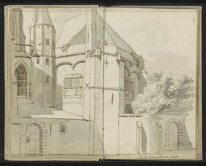 Side View of the New Church in Delft by Johannes Huibert Prins
