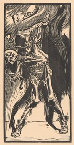 Death as a Harlequin, Playing Bilboquet by Johannes Josephus Aarts