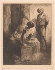 Three Conversing Figures