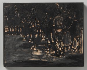 A man with horses by Johannes Josephus Aarts