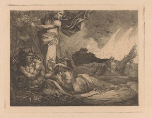 Landscape with Cornfield, Reapers, Satyr, and Female Figures by Johannes Josephus Aarts