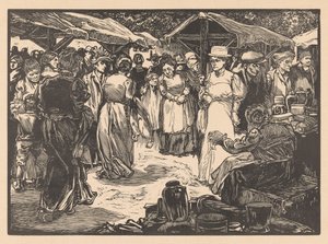 Market Scene with Men and Women