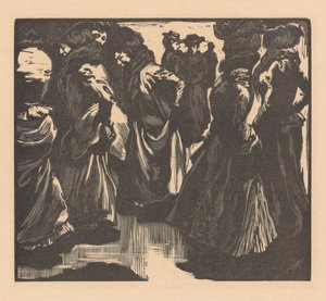 Women in the Rain by Johannes Josephus Aarts