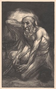 Seated Bearded Man with Wings