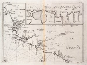 Chart of Sierra Leone, Africa by Johannes Kip
