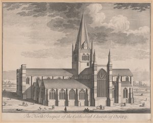 The North Prospect of the Cathedral Church of Oxford by Johannes Kip, after Leendert Knijff