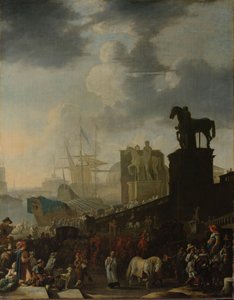 The Climbing of the Capitol with the Grey Horse of the New Pope by Johannes Lingelbach