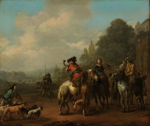 The Return from the Hunt by Johannes Lingelbach